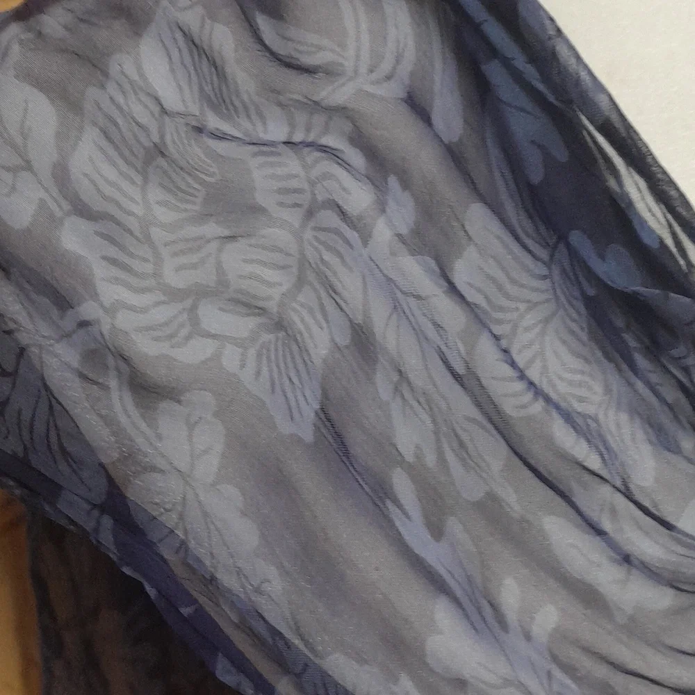 Tommy Bahama blue floral blazer/jacket and scarf set size 8/10 M - Picture 9 of 13